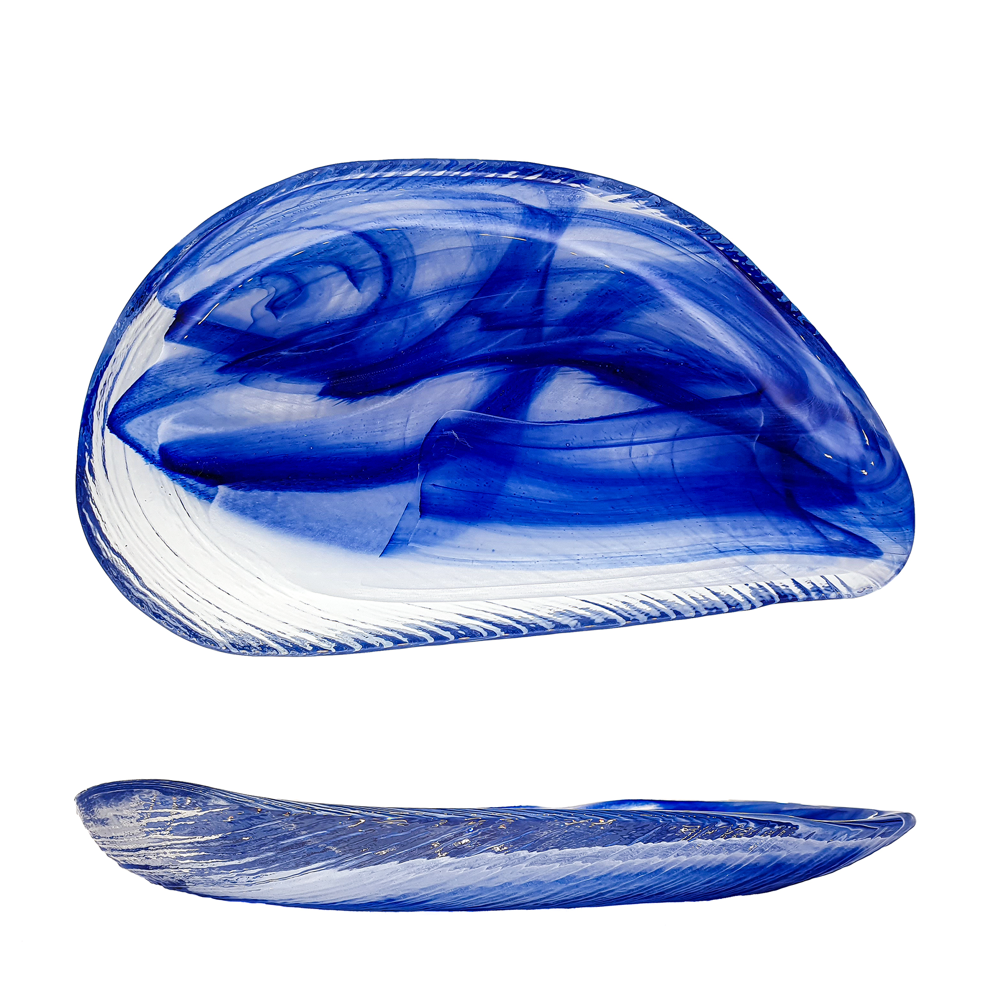 AUSTER PLATO OVAL 22XH3 ALABASTRO AZUL CJ6u