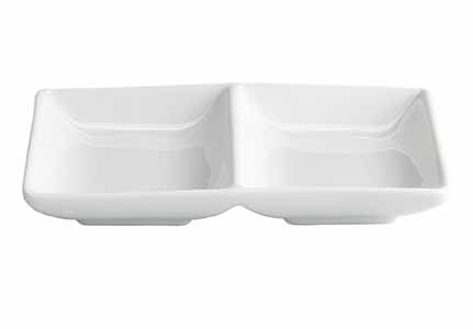 BANDEJA DOBLE COMPARTIMENTO 16X12 PORCE CJ6u