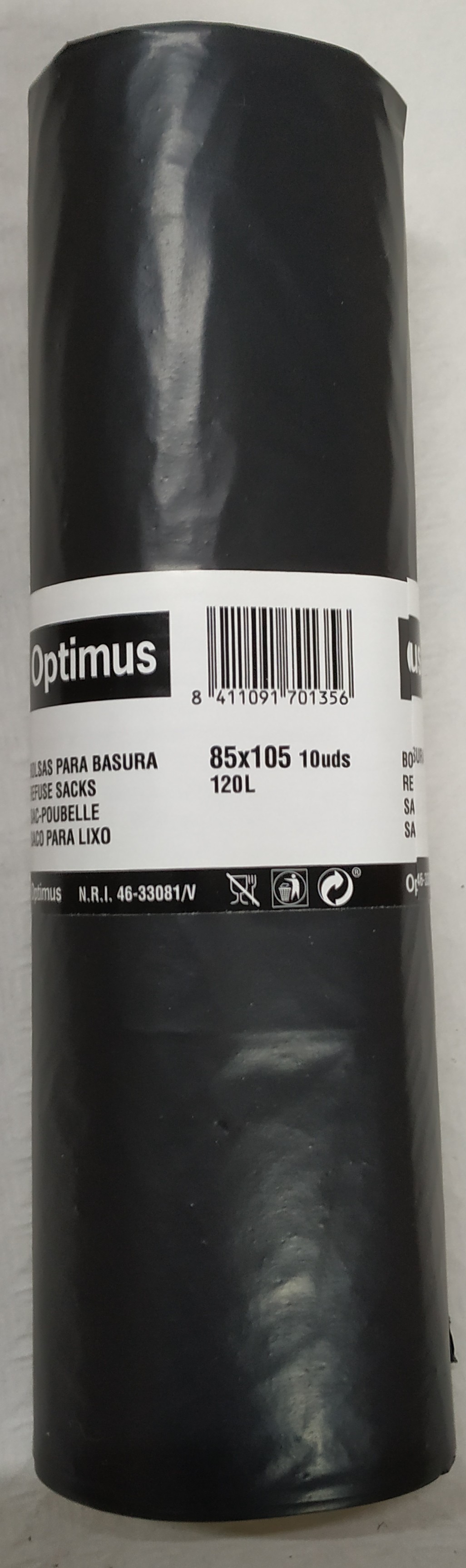 BOLSA BASURA HOST. 85x105 NEG. G/120 P/10 u.