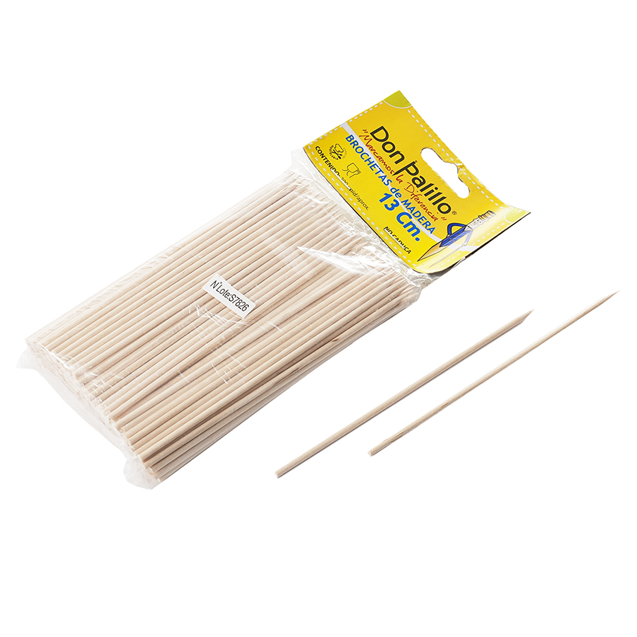 BROCHETA MADERA 13 cm. B/200 u.