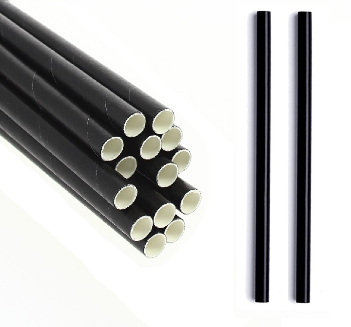 CAÑITAS COCKTAIL KRAFT NEGRA 14X0,8CM BL100u