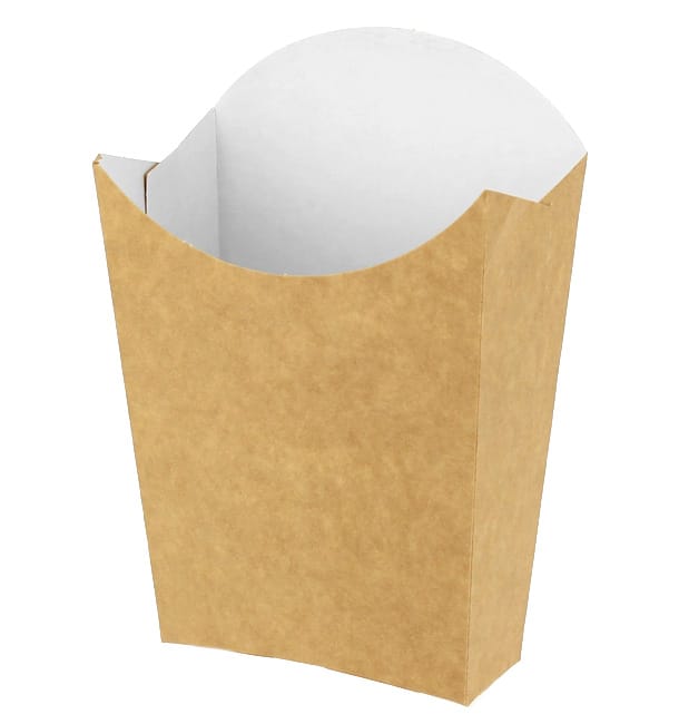 CAJA FRITOS CARTON KRAFT 13X8X12,5 P/100 u.