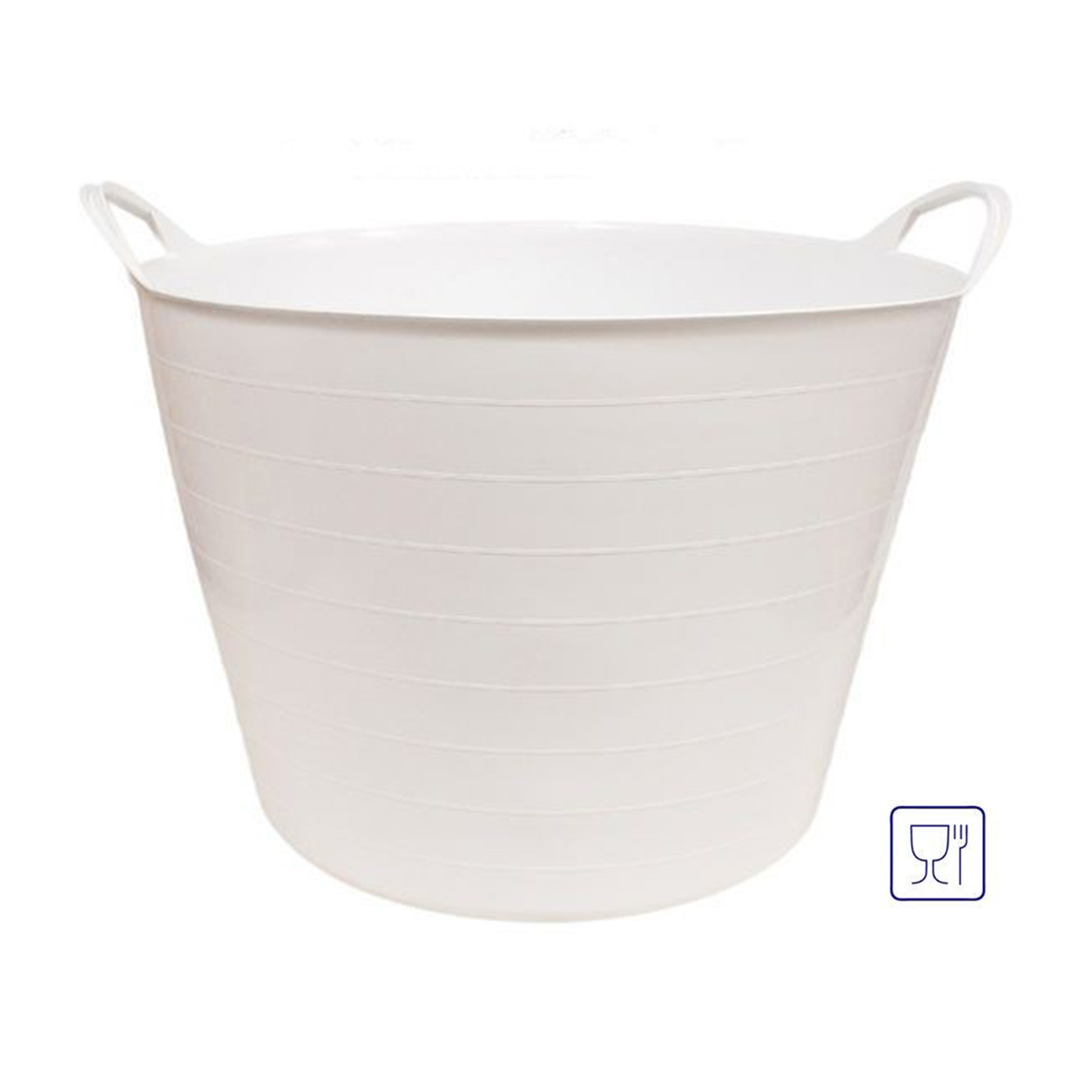 CAPAZO 42L USO ALIMENTARIO PLASTICO BCO.