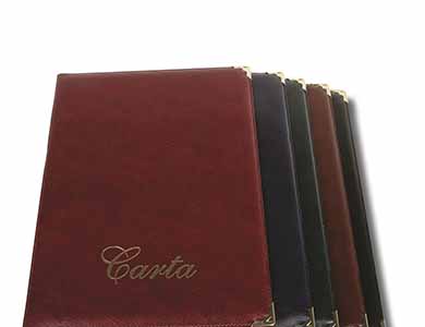 CARTA RESTAURANTE ECO 32X23 GRANATE 6 HOJAS