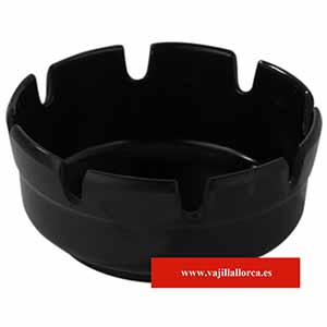 CENICERO 9CM MELAMINA NEGRO 22031 CJ12u