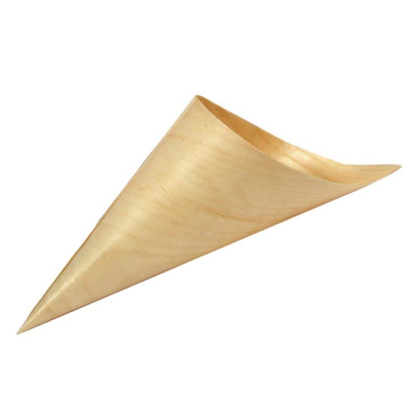 CONO MADERA 13 CM  PAQ. 100 UD