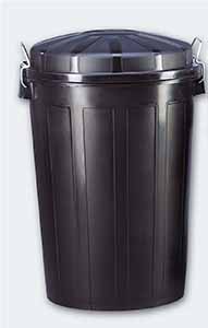 CUBO BASURA 95L NEGRO DENOX