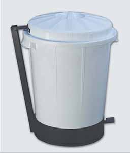 CUBO GOLIAT 50L BLANCO CON PEDAL