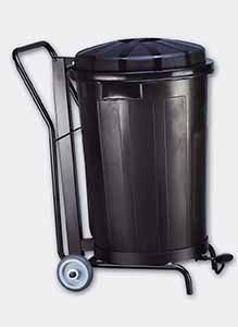 CUBO GOLIAT 95L. NEGRO C/RUEDAS Y PEDAL