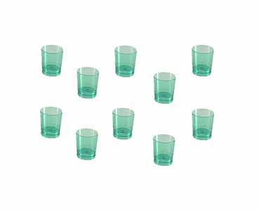 DES VASO CHUPITO PS 3,4CL VERDE CJ1000u