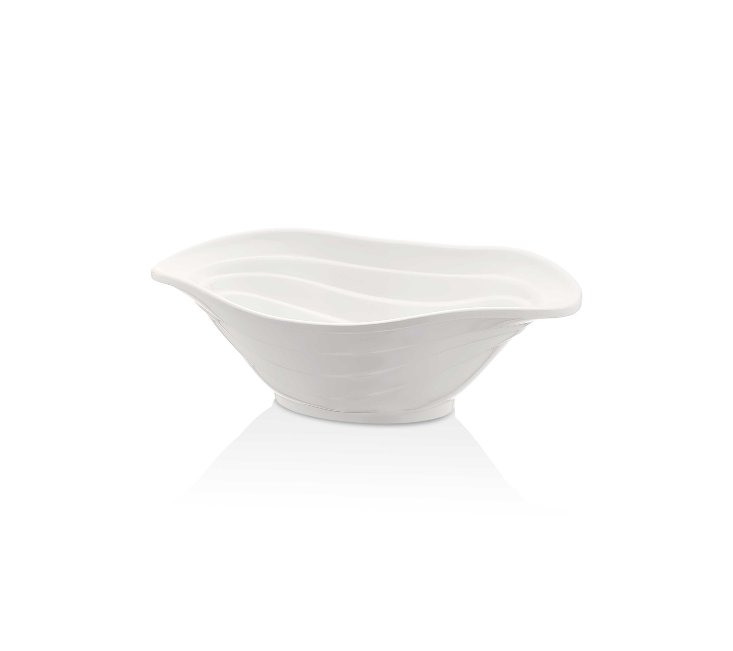 ENSALADERA OVAL 23X16 MELAMINA 18023BCO CJ48u