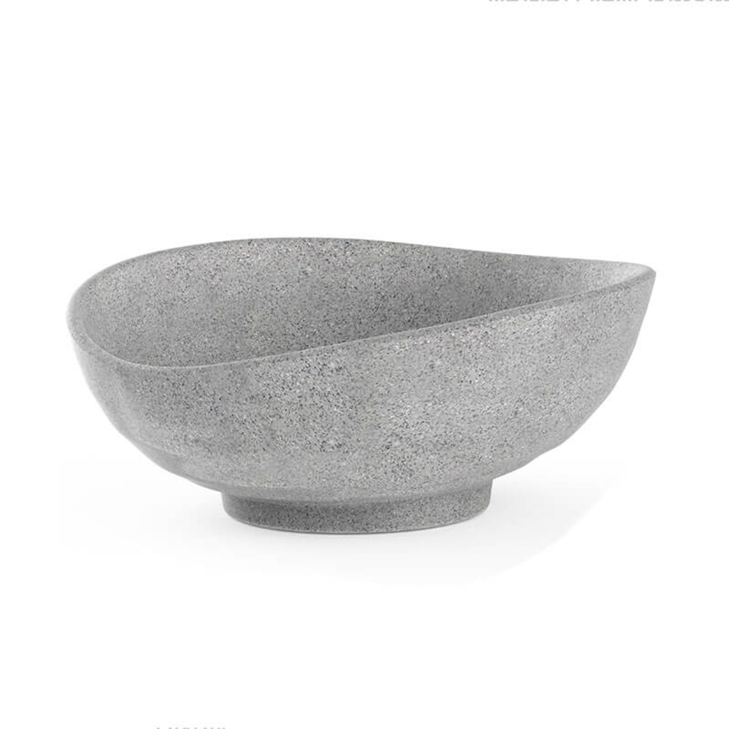 ENSALADERA OVAL 24X20 MELAMINA GRANITO GRIS CJ4u