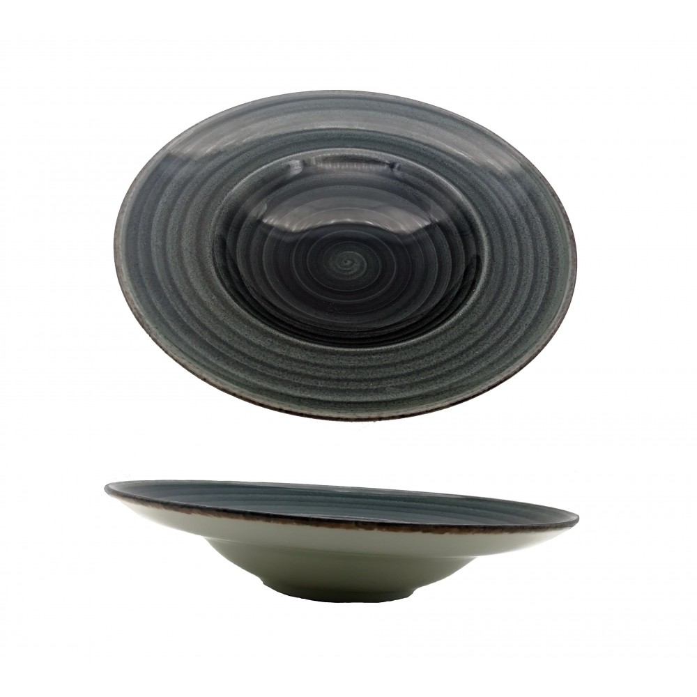 EO ANTRACITA HONDO RENO PLATO 30CM CJ6u