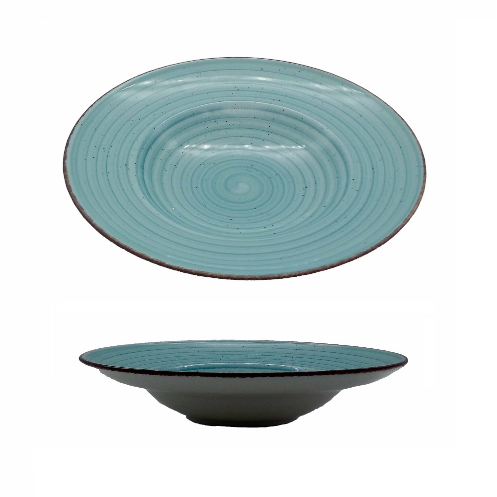 EO AZUL TURQ . HONDO RENO PLATO 30CM CJ6u