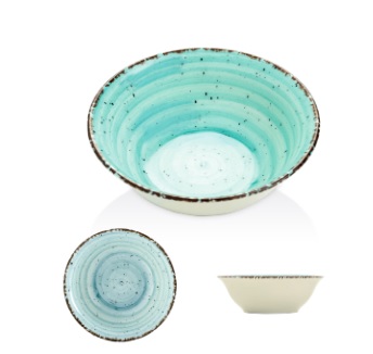 EO AZUL TURQ . LLANO PLATO 17CM CJ12u