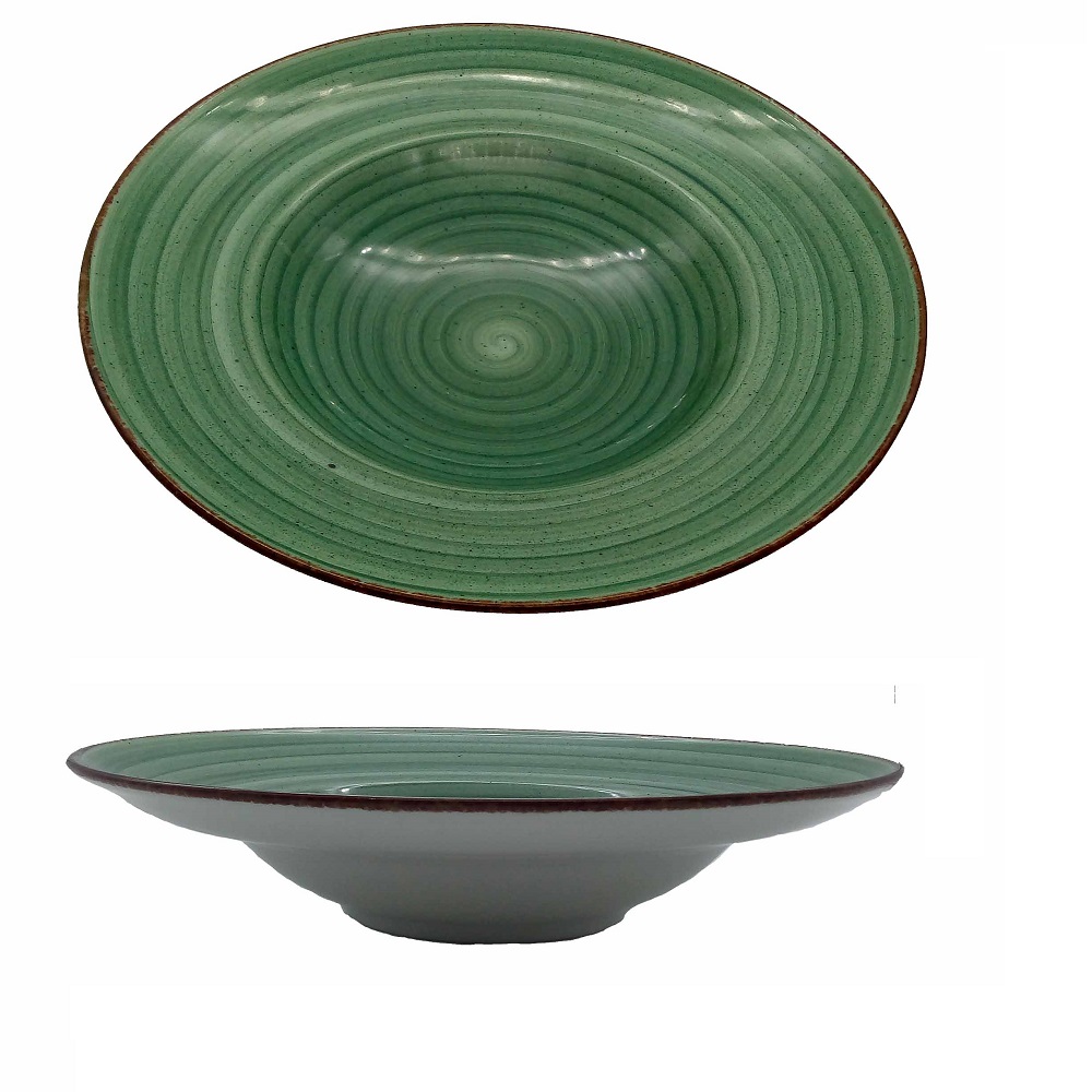 EO VERDE HONDO RENO PLATO 30CM CJ6u