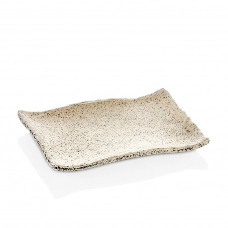 FUENTE RECT 19X13 MELAMINA 30019 GRANITO BCO CJ6u