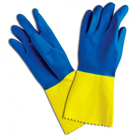 GUANTE DOMESTICO BICOLOR REFORZ. T/P