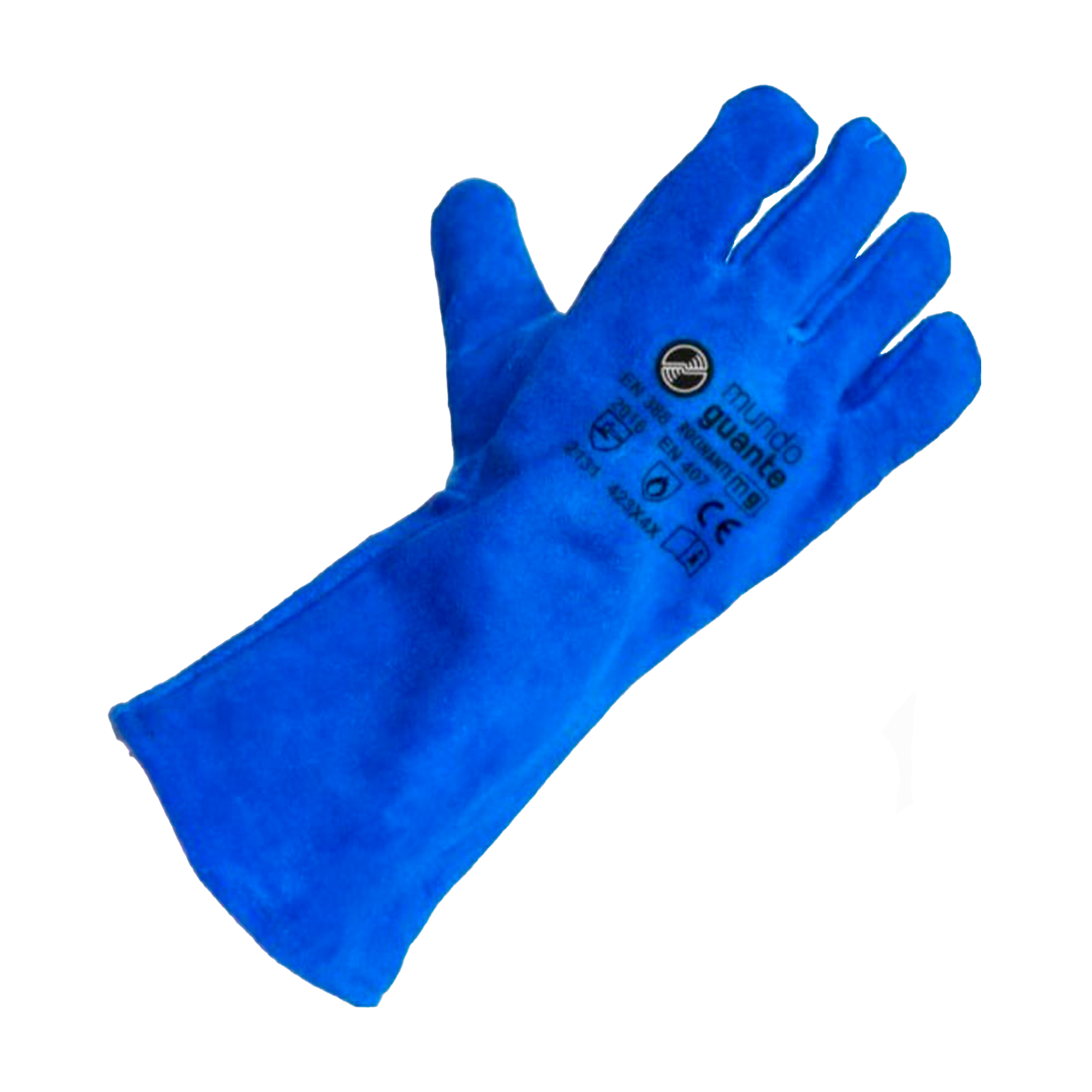 GUANTE IGNIFUGO LARGO CUERO AZUL (PAR) 10XL PAR