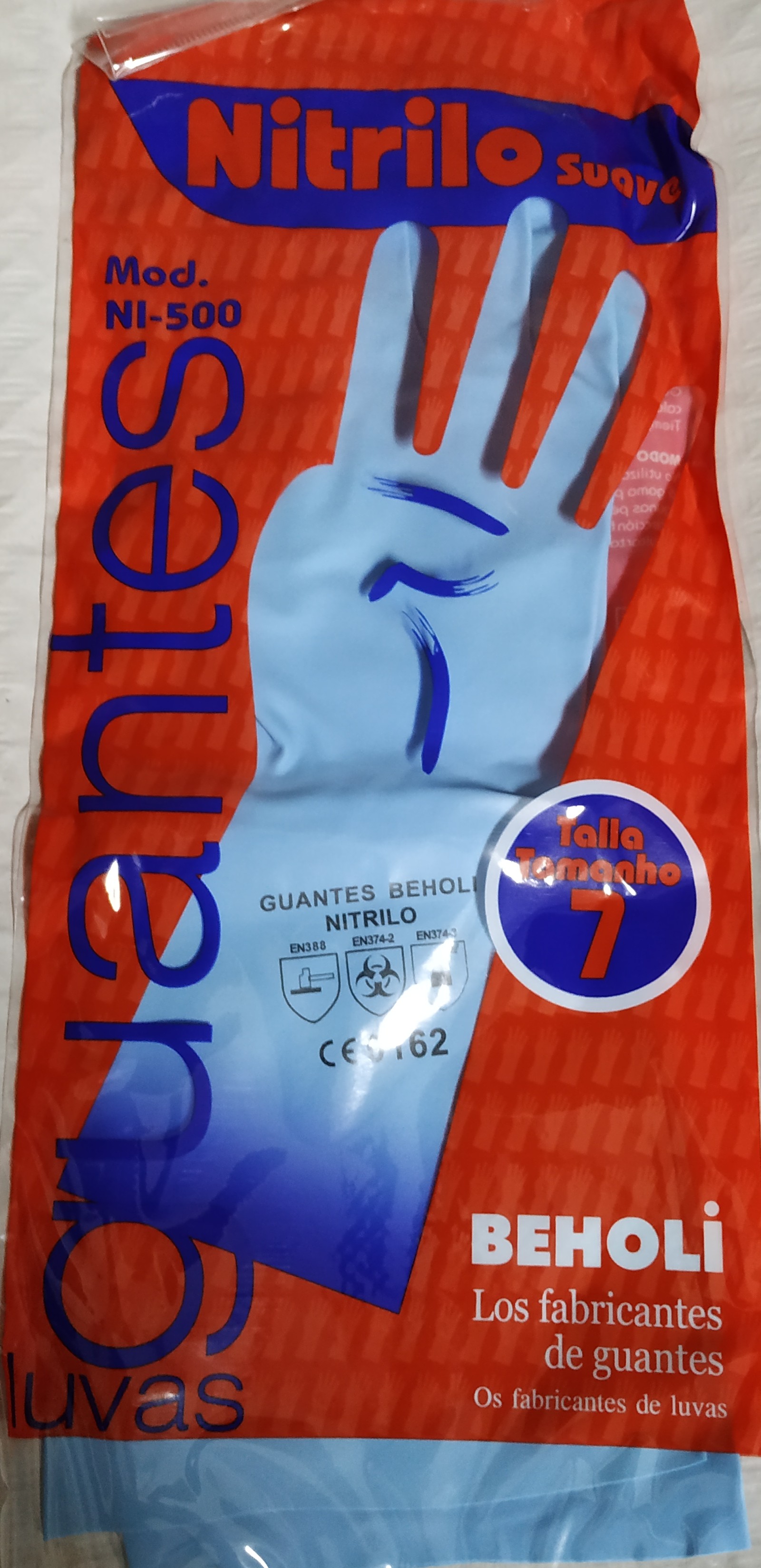 GUANTE NIT. SUAVE INDUST. T/7 MED.