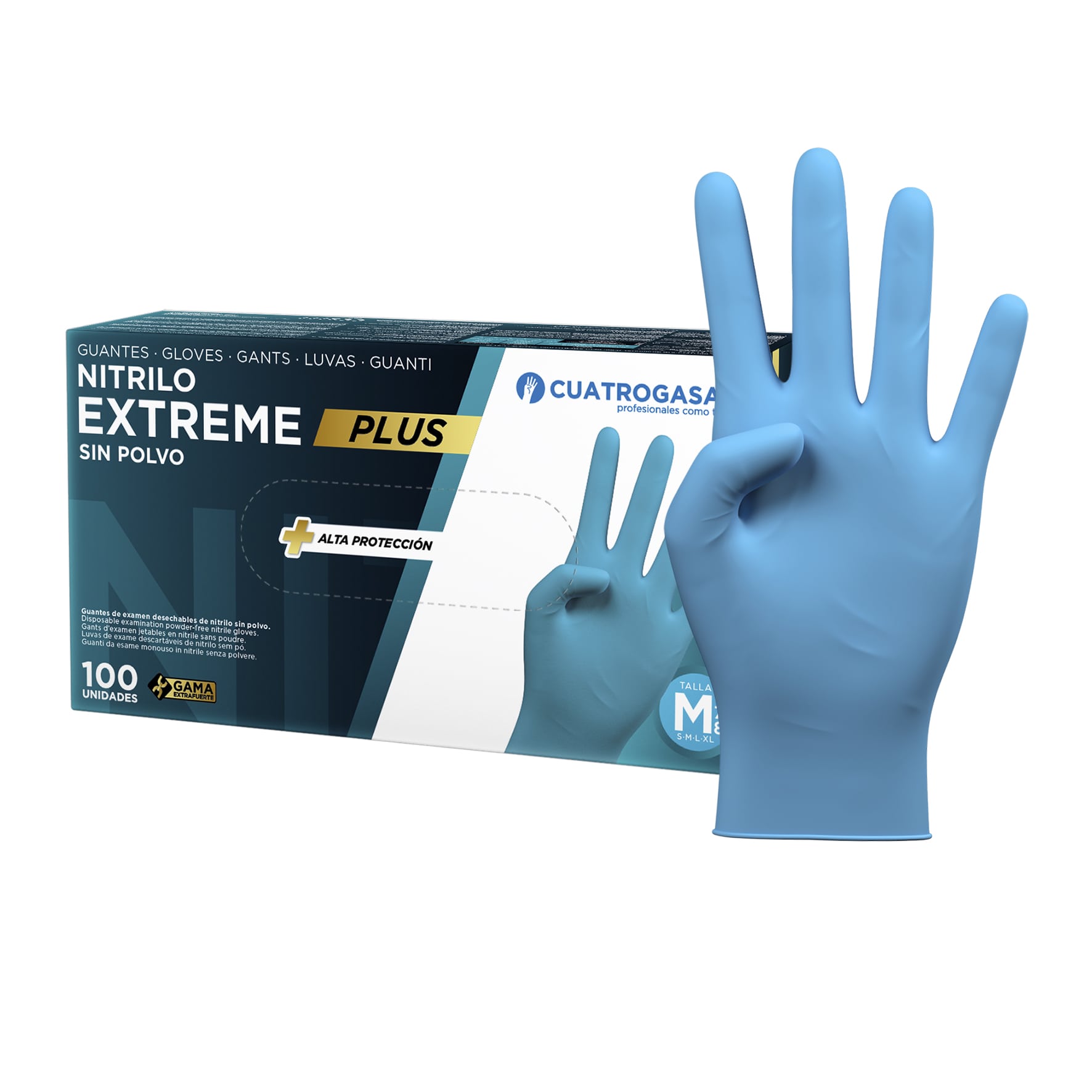 GUANTE NITRILO 6g. EXTREME AZUL T/S C/100 u.