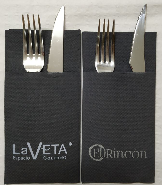 KANGURO 40x40 PP NEGRO C/32 P IMP. 1 TINTA P/30 u.