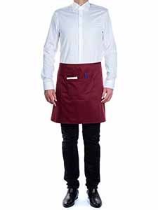 MANDIL C/BOLSILLO BURDEOS 75X50 ALGODON