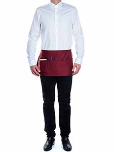 MANDIL MONEDERO BURDEOS 65X30 ALGODON