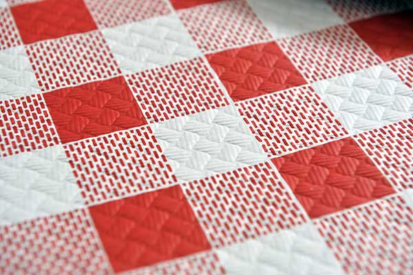 MANTEL 100X100 CUADRO ROJO 40g CJ4x100