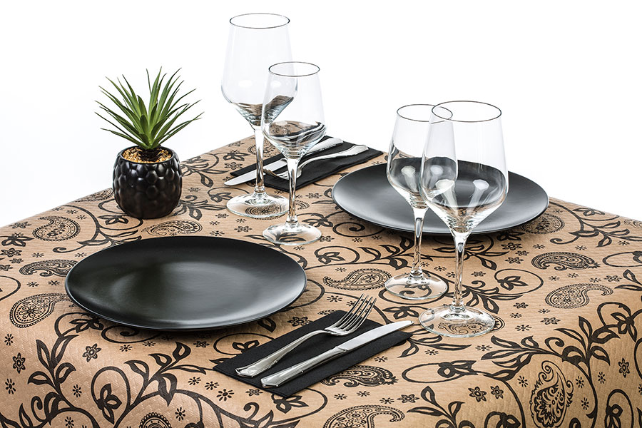 MANTEL CACHEMIR ECO NAT. 120X120 C/300 u.