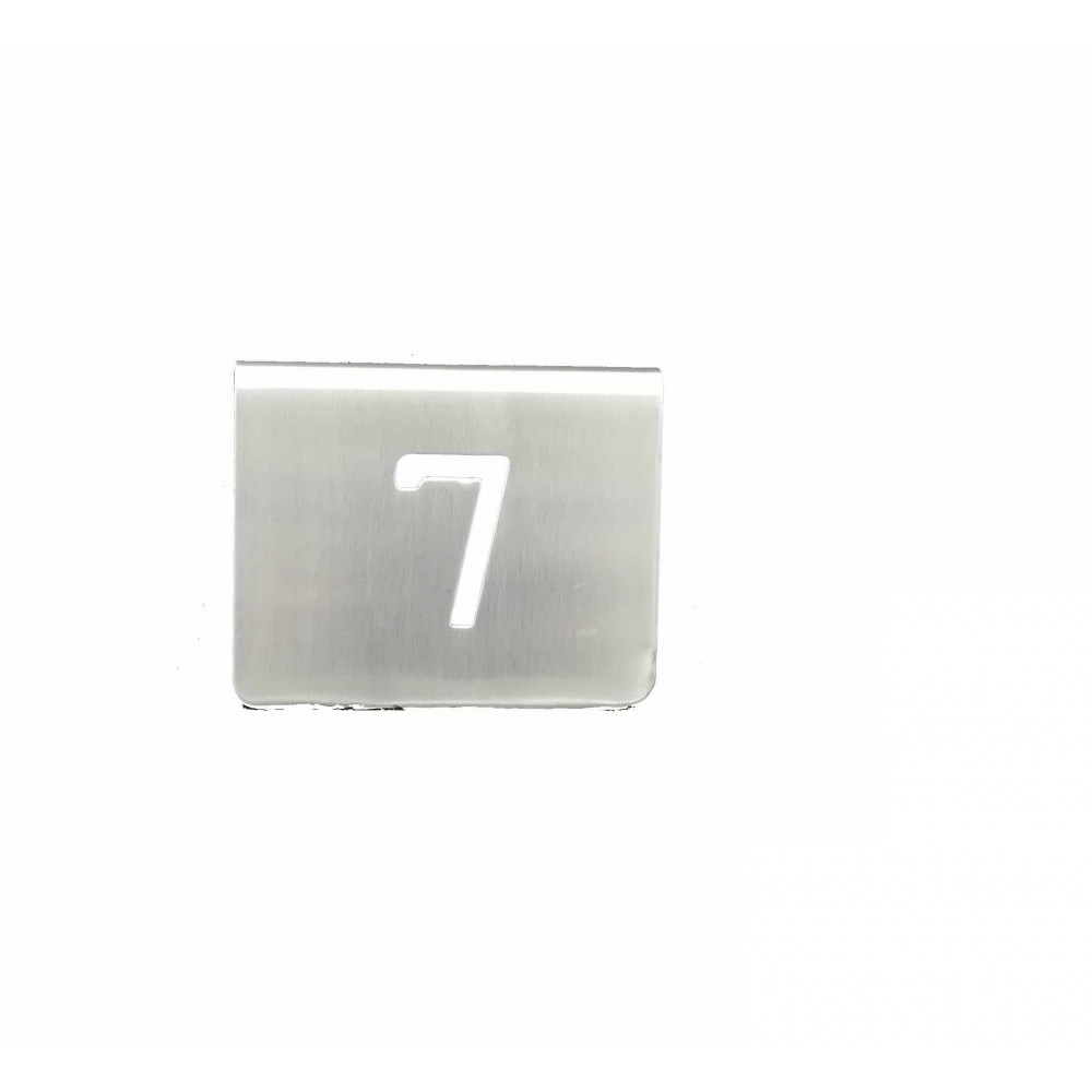 NUMERO MESA INOX Nº 07