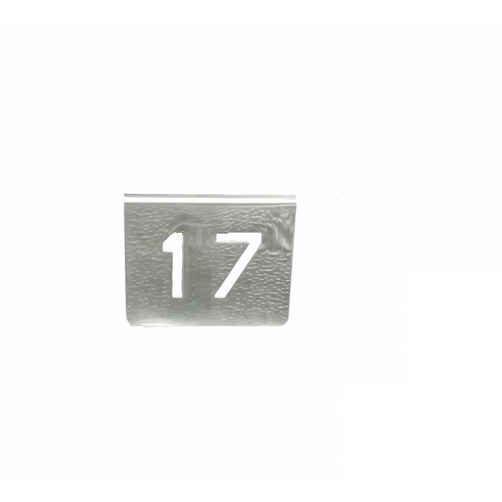 NUMERO MESA INOX Nº 17