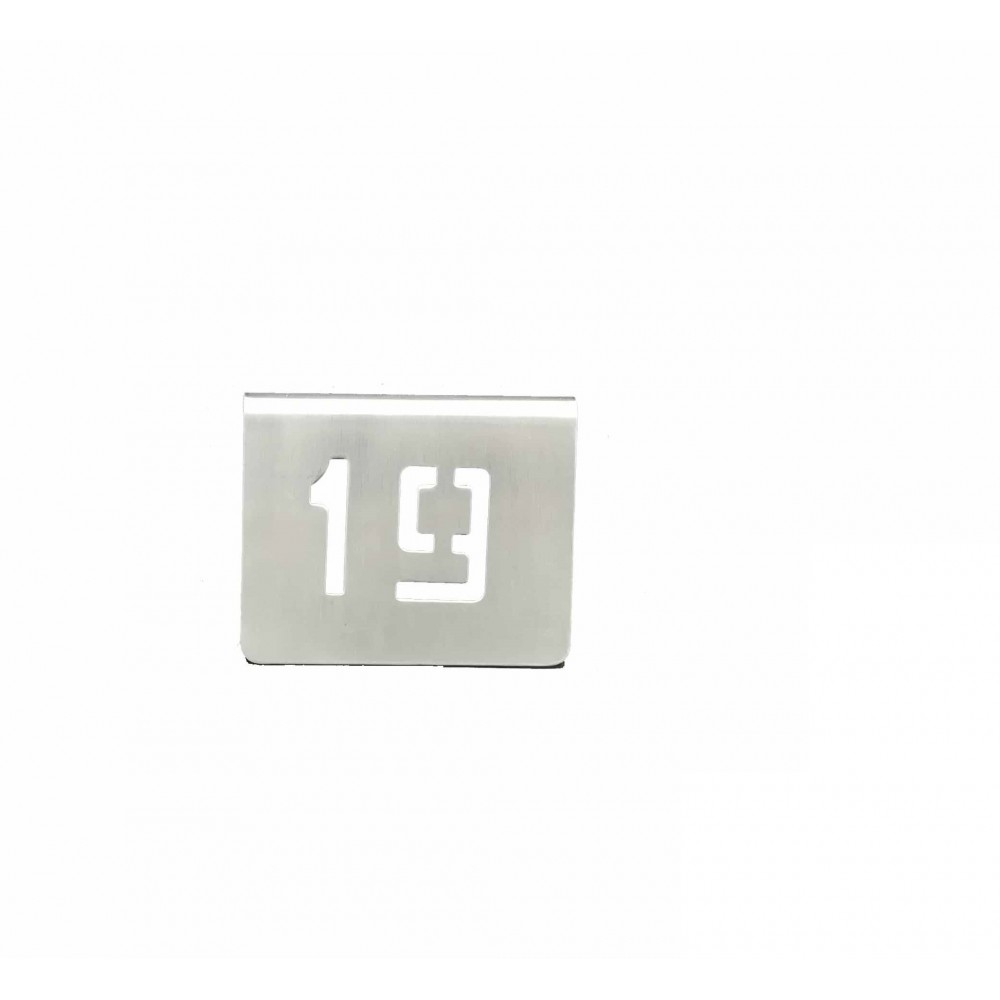 NUMERO MESA INOX Nº 19