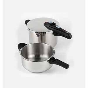 OLLA SUPER RAPIDA SET DUO 4 Y 7L INOX BRA