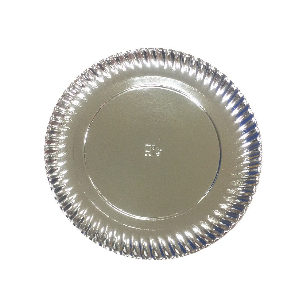 PLATO CARTON PLATA 23/25CM PAQ100
