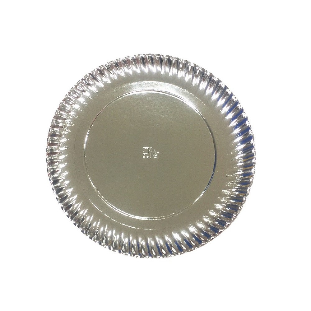 PLATO CARTON PLATA 30CM PAQ100
