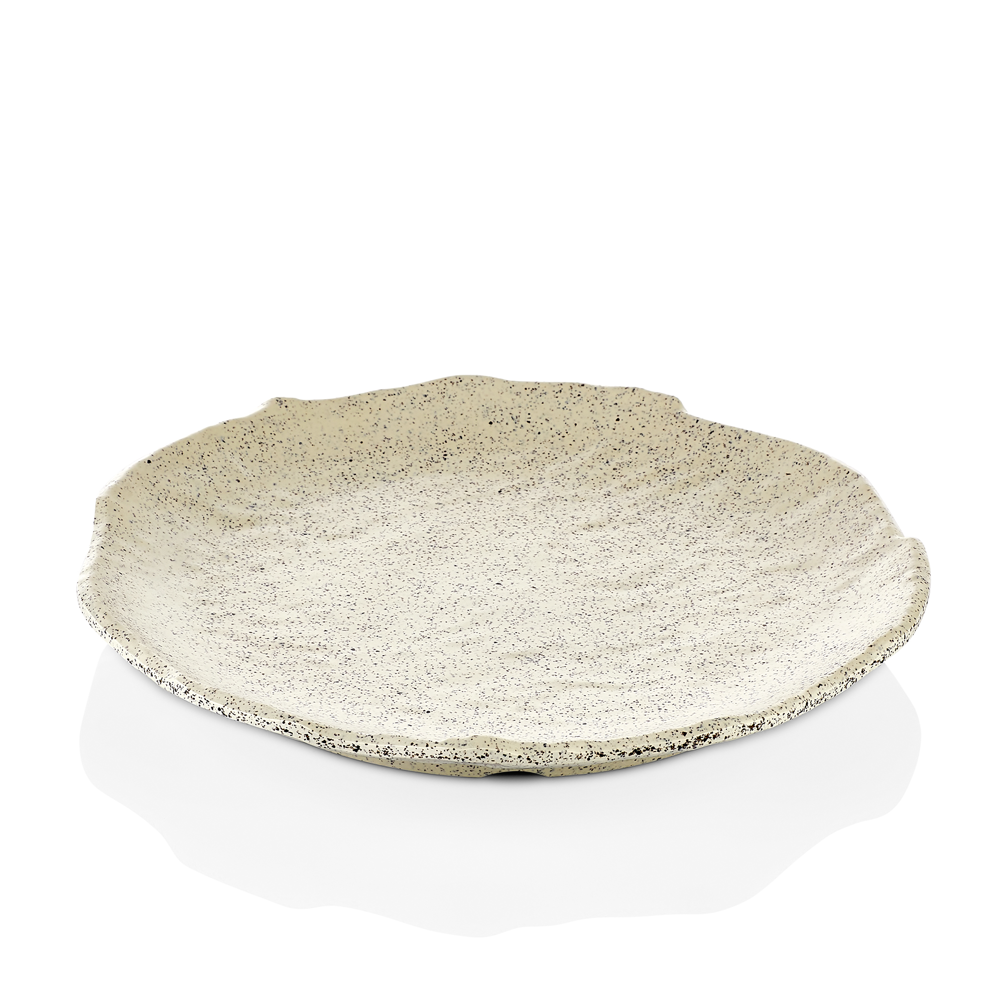 PLATO LLANO 28CM MELAMINA 43028 GRANITO BCO