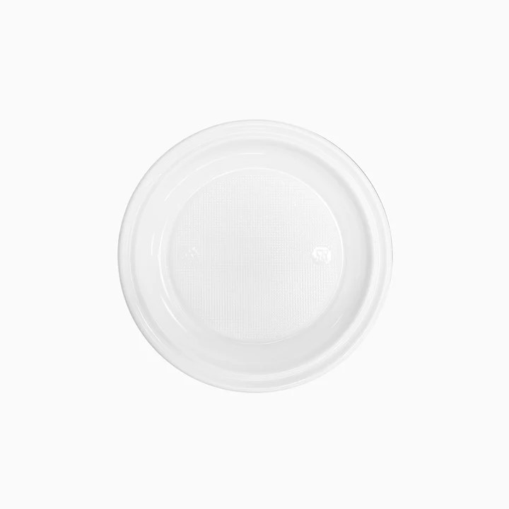 PLATO PLASTICO LLANO 20,5 cm. P/100 u.