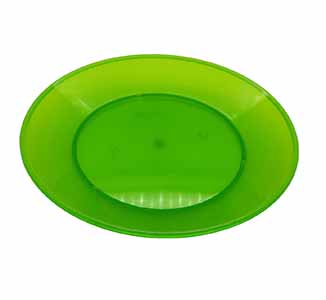 POLICARB PLATO LLANO 22CM VERDE CBC CJ12u