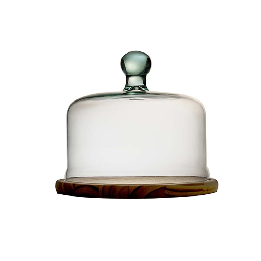 QUESERA CRISTAL B.MADERA 22 CM C1