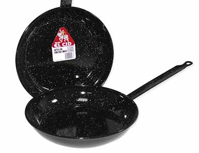 SARTEN 32 CM LLANA ESMALTADA C/MANGO