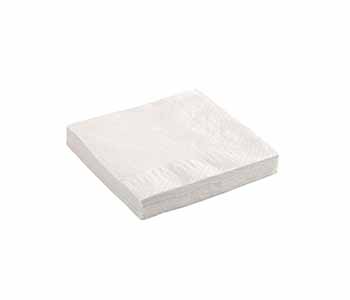 SERVILLETA 20X20 PUNTA PUNTA BLANCO CJ30X100