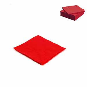 SERVILLETA 20X20 PUNTA PUNTA ROJO CJ30X100