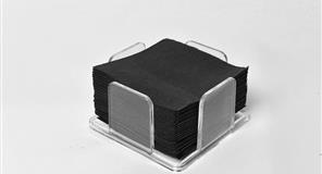 SERVILLETA 20x20 NEGRA 2C P/100 u.