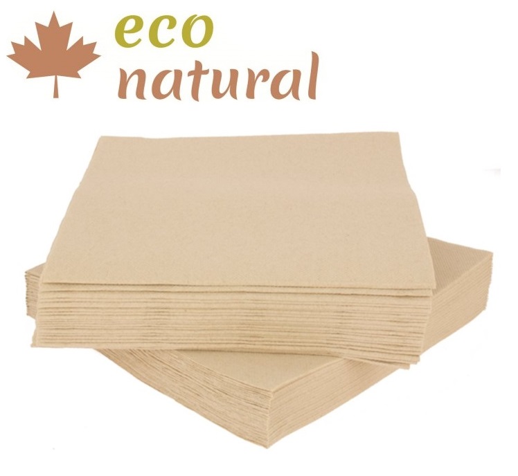 SERVILLETA 33X33 ECONATURAL PUNTA PUNTA CJ24x50