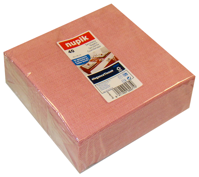 SERVILLETA 40X40 ELEGANCE TISSUE BURDEOS CJ8X40