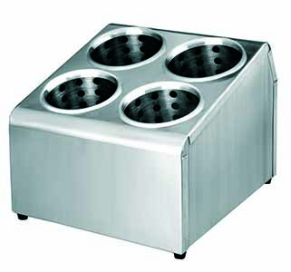 SOPORTE CUBIERTOS 4 VASOS INOX 33124