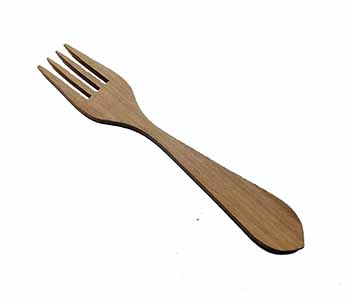 TENEDOR MADERA 22 CM