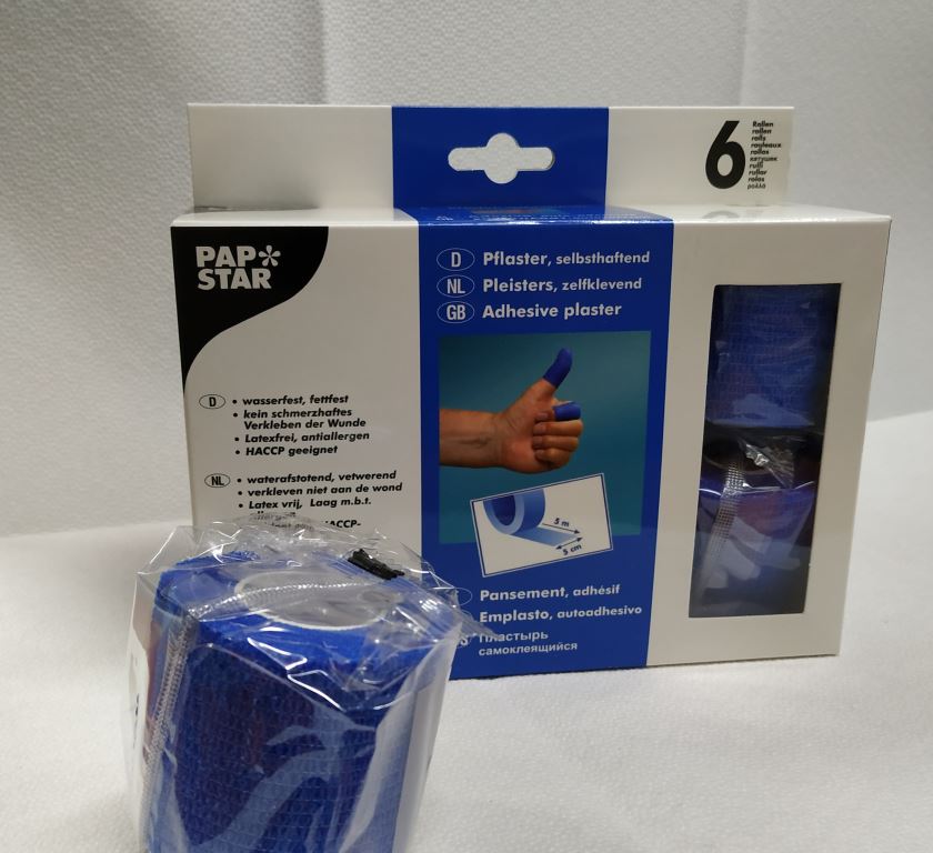 TIRITA AUTOADHESIVA AZUL 5x0,05 Mt.