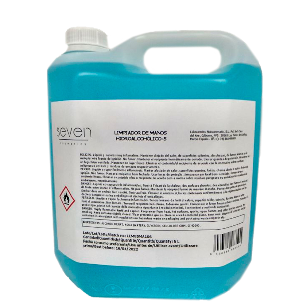 ZZ GEL HIDROALCOHOLICO G5L